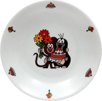 Image de Thun 1794 Taupe et gâteau, assiette creuse 20, porcelaine tchèque, Thun