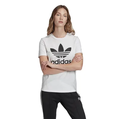 Produktbild von Adidas Originals Damen T-Shirt TREFOIL TEE, Größe:42, Farben:white/black