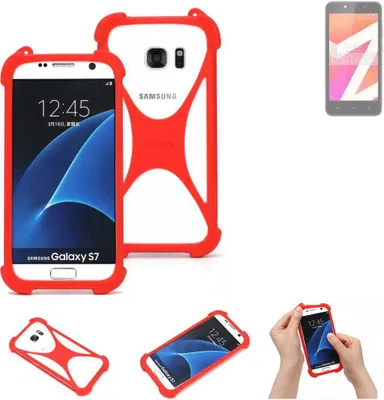 Produktbild von K-S-Trade Handy-Hülle kompatibel mit Lava Z1s Schutz-Hülle Bumper Silikon Schutz Hülle Cover Case Silikoncase Silikonbumper TPU Softcase