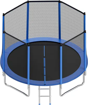 Immagine prodotto di SucceBuy trampolino da esterno per il giardino, 427 x 427 cm, con rete di sicurezza e robusto telaio in acciaio,  ASTM, capacità di carico fino a 204 kg, ideale per bambini