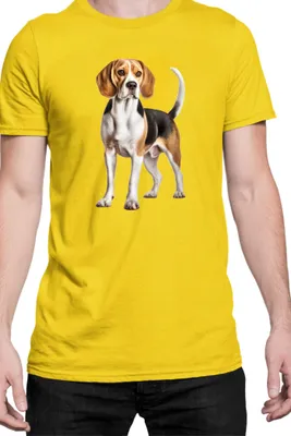 Immagine prodotto di Maglietta da uomo Dogs Breeds Beagle Dog Breed 007, Man M , Jaune