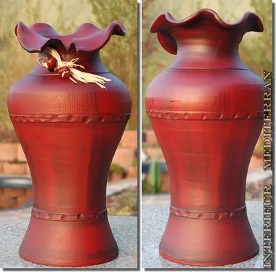 Produktbild von BODENVASE "CORTADO" - Größe: ca.40 CM Bordeaux