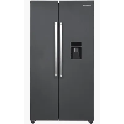 Produktbild von Heinner HSBS-HM439NFINVDGWDE++ Side-by-Side Kühlschrank 439 L, Total No Frost, Wasserspender, Anti-Fingerprint, Anthrazitgrau