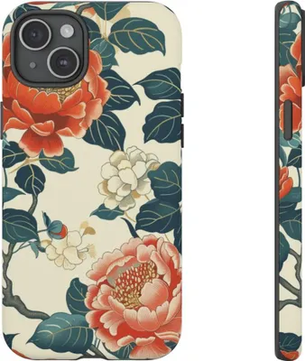 Produktbild von Vintage-Pfingstrosen im floralen Muster – Hülle Kompatibel mit iPhone 15 Plus