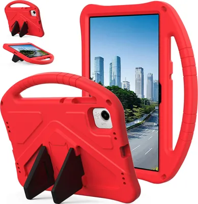 Produktbild von Kinder Hülle für Honor Pad X9a 2025 11.5", Eva Leichte Stoßfeste Ständer, Kids Griff Schutzhülle Rot