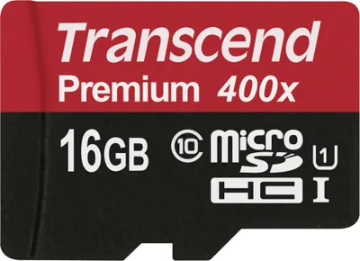 Image de Transcend microSDHC 16GB Class 10 UHS-I 400X