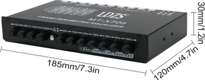 Image de Égaliseur professionnel à 7 bandes pour voiture, amplificateur multifonctionnel avec égalisation, filtrage et égaliseur paramétrique pour système audio embarqué