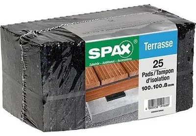Immagine prodotto di SPAX Decking Pads nero 100x100x8 mm
