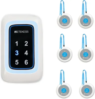 Produktbild von Retekess TH109N Caregiver, Rufanlage, Drahtlose Rufglocke für Ältere Menschen, 260m, 120dBA, Notfallalarmsystem, für Häusliche Pflege, Pflegeheime