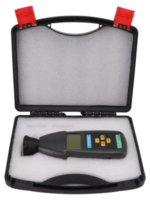Obrázok produktu pre LCD digitálny stroboskop - Otáčkomer - Ručný s podsvietením - 60-19.999 - Bezkontaktný otáčkomer - Vhodný pre...