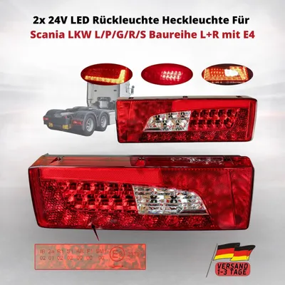 Produktbild von 2x 24V Rückleuchte Heckleuchte Für Scania LKW L/P/G/R/S Baureihe L+R mit E4