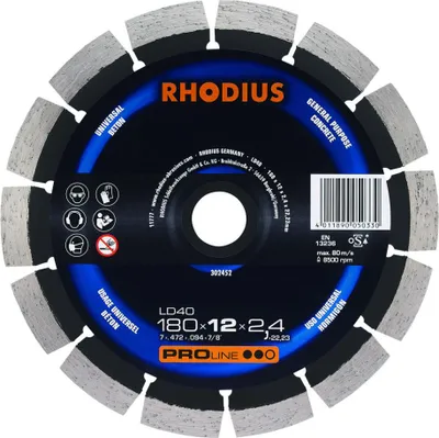 Image de Rhodius disque à tronçonner diamanté LD40 pierre Ø 180 mm alésage 22,23 mm