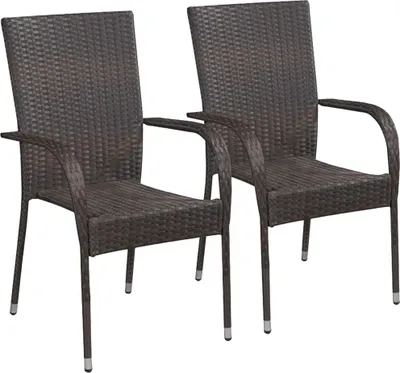 Produktbild von vidaXL 3-tlg. Garten-Essgruppe Braun