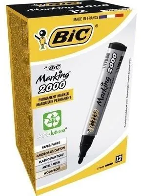 Produktbild von Textilmarker, 0,9 mm, schwarz (12 Stück), BIC