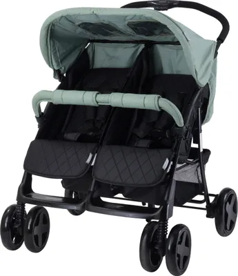 Obrázek produktu pro Kočárek pro dvojčata Lorelli TWIN + Nánožník + Taška na kočárek GREEN BAY