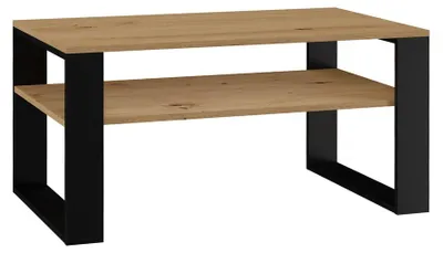 Produktbild von Topeshop MODERN 1P ART CZ, Kaffeetisch, Rechteckige Form, 2 Bein(e), Eiche