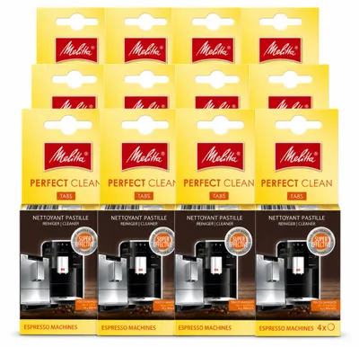 Produktbild von 12 x Melitta Perfect Clean Reinigungstabletten für Kaffeevollautomaten - Vorteilspackung - 12 Stücke