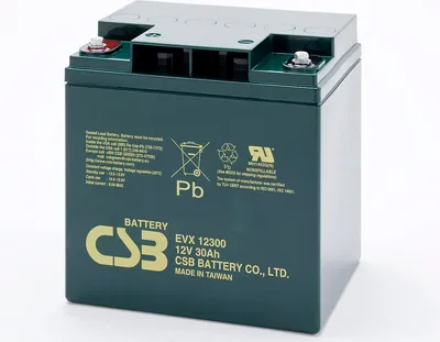 Produktbild von CSB-EVX12300 12 Volt AGM Bleiakku 30Ah, 166x125x175mm M5 Innengewinde Zyklenfest + Standby