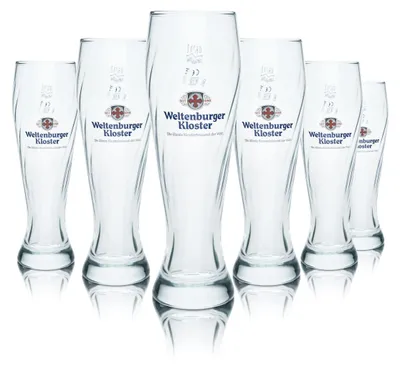 Produktbild von 6x Weltenburger Kloster Bierglas 0,3l Weißbierglas Hefeweizen Gläser Set