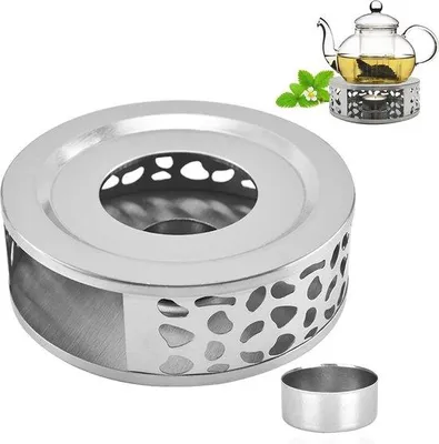 Produktbild von Famanu Teekanne und Halter aus Edelstahl - für Kaffee und Tee