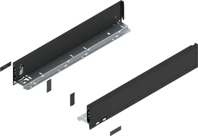Produktbild von BLUM LEGRABOX pure Zarge Höhe M, NL 500, Carbonschwarz
