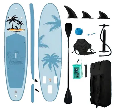 Produktbild von Aufblasbares Paddle Board, langlebiges Material, rutschfeste Deck, Blau