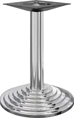 Produktbild von PYRAMIDE | Bistro Tischgestell | Edelstahl | Fuß:: Ø45cm | Säule: 7,6 x 76 cm | Tischgestell Rund, Gastro Tischgestell