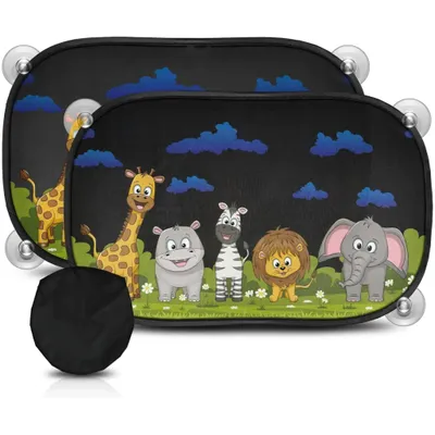 Produktbild von Sonnenschutz Auto Baby 2er-Set – UV-Schutz, 51x31cm, Saugnapf, universell – Für Kinder & Haustiere