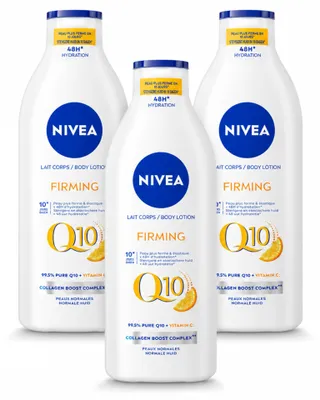 Obrázek produktu pro 3 x Nivea Q10 tělové mléko s vitamínem C, zpevňující účinek, 48 hodin hydratace, 400 ml - výhodná sada - 3 kusy