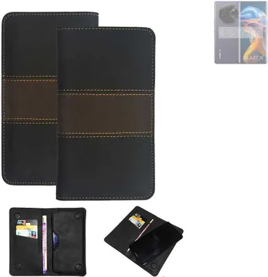Produktbild von K-S-Trade Hülle Handyhülle kompatibel mit Lava Blaze X Schutzhülle Walletcase Bookstyle Tasche Schutz Case Handytasche Wallet Cover Kunstleder