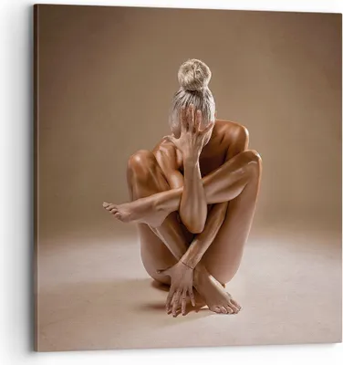 Produktbild von Bild auf Leinwand - Leinwandbild - Einteilig - Nackt Frau Figur - 70x70cm - Wand Bild - Wanddeko - Wandbilder - Leinwanddruck - Bilder - Wanddekoration - Leinwand bilder - Wandbild - AC70x70-4775