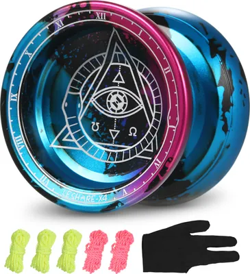 Produktbild von Professionelles Yoyo Competitive Aluminium Yoyo Ball Yo Yo Geschenk mit Schnš¹ren und Handschuh