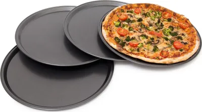 Image de Assiette à pizza ronde, lot de 4