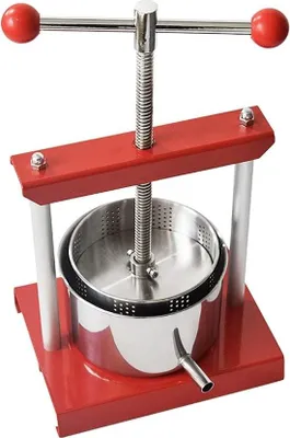 Image de Pressoir à fruits, pressoir à vin, pressoirs pour raisins, fruits, viande, herbes, graisse, légumes, fabrication de fromage, acier inoxydable.