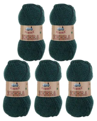 Produktbild von 5 x 100g Strickgarn Zebra zweifarbige Strickwolle Häkelgarn Handstrickgarn Wolle