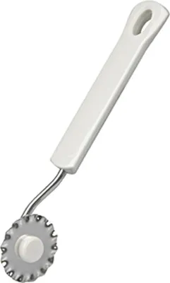 Produktbild von Dr. Oetker Teigrädchen, Küchenhelfer zum Trennen von verschiedenen Teigarten, Utensil zum Dekorieren, (Farbe: weiß/silber)