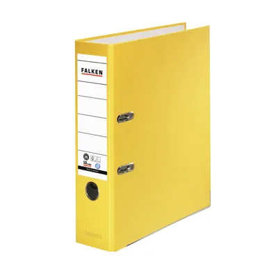 Obrázek produktu pro Falken Ordner gelb A4 80mm Recycolor Kraftpapierbezug - Bürokleinmaterial - A4