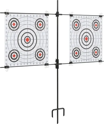 Image de VIDAXL -Zielkarte Ständer mit Schießkarten 78x76 cm Stahl
