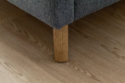 Produktbild von Meise Möbel Stauraumbett Frieda 160x200 cm | Bettkasten & Lattenrost | Webstoff Ocean | Holzfuß eichefarbig