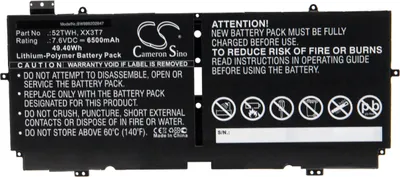 Produktbild von vhbw Akku Ersatz für Dell XX3T7, 52TWH für Notebook (6500 mAh, 7,6 V, Li-Polymer)