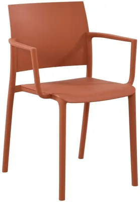 Immagine prodotto di Sedia da giardino Valtor in terracotta con braccioli