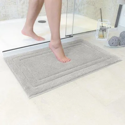 Zdjęcie produktu dla Mata pod prysznic - Dywanik podłogowy - Miękkie pod stopami - Bardzo chłonna - 50x80 cm - Szara