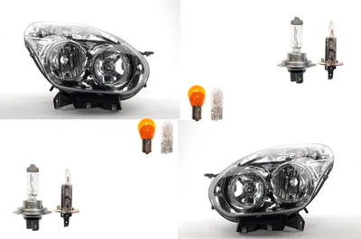 Zdjęcie produktu dla Johns, reflektory halogenowe przednie pasujące do Fiat Doblo 152 10-14 zestaw żarówek L R 51810672 1216704 95512505 51810671 1216703 95512504