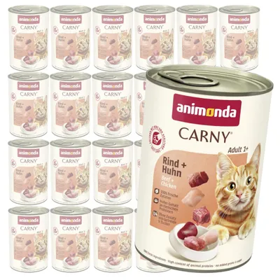 Zdjęcie produktu dla Animonda Carny Adult 24x400g Mokra Karma Dla Kota z Wołowiną i Kurczakiem