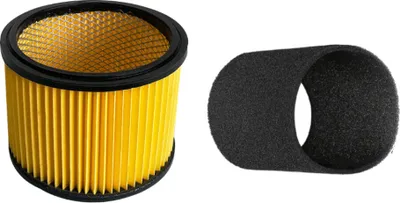 Produktbild von Trade-Shop 2in1 Staubsaugerfilter-Set: Rundfilter + Schaumfilter kompatibel mit Parkside PNTS 1250 A1 B2 C3 E4 F5, PNTS 1300 A1 B2 C3 E4 F5