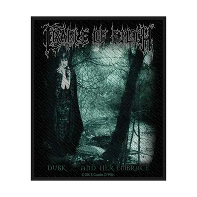 Produktbild von Cradle Of Filth - Patch "Dusk And Her Embrace", gewebter Stoff RO9782 (Einheitsgröße) (Schwarz/Grün)