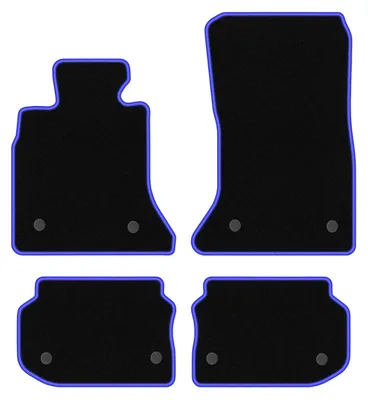 Immagine prodotto di Tappetini in velluto Nero/Blu per BMW 5 F10 2010-2013 Set 4 pezzi