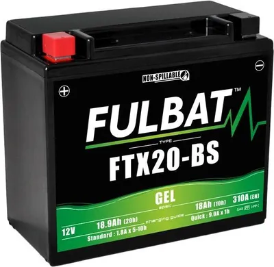 Obrázok produktu pre FULBAT FTX20-BS 12V 18Ah 270A 175x87x155mm L+ GEL bezúdržbová motobatéria