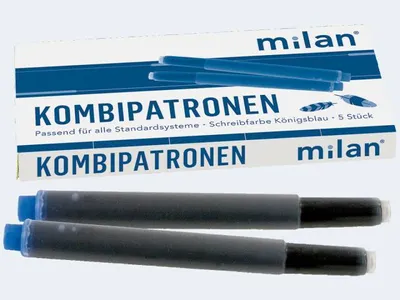 Produktbild von Milan Tintenpatronen blau 5St für Pelikan/LAMY
