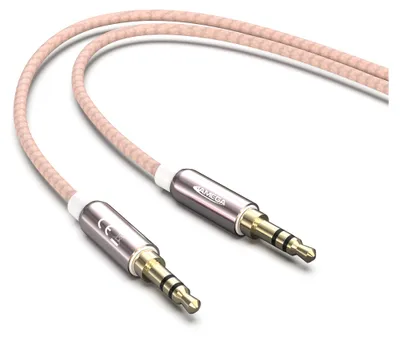 Produktbild von AUX Kabel 3,5mm Klinke-Stecker Klinken Stereo für iPhone TV Boxen Rosegold, 7,5m